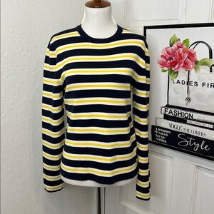 Michael Kors Collection Multicolor Striped Top Size L